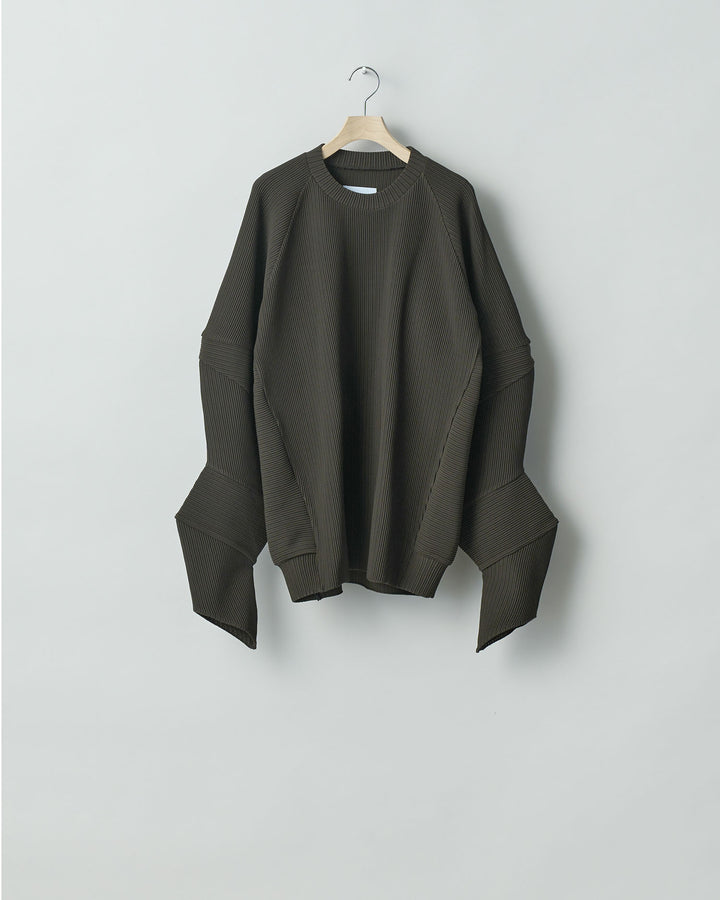 【stein】ssstein シュタインのGRADATION PLEATS COMBINATION SLEEVES LSのMILITARY KHAKI　 公式通販サイトsession福岡セレクトショップ