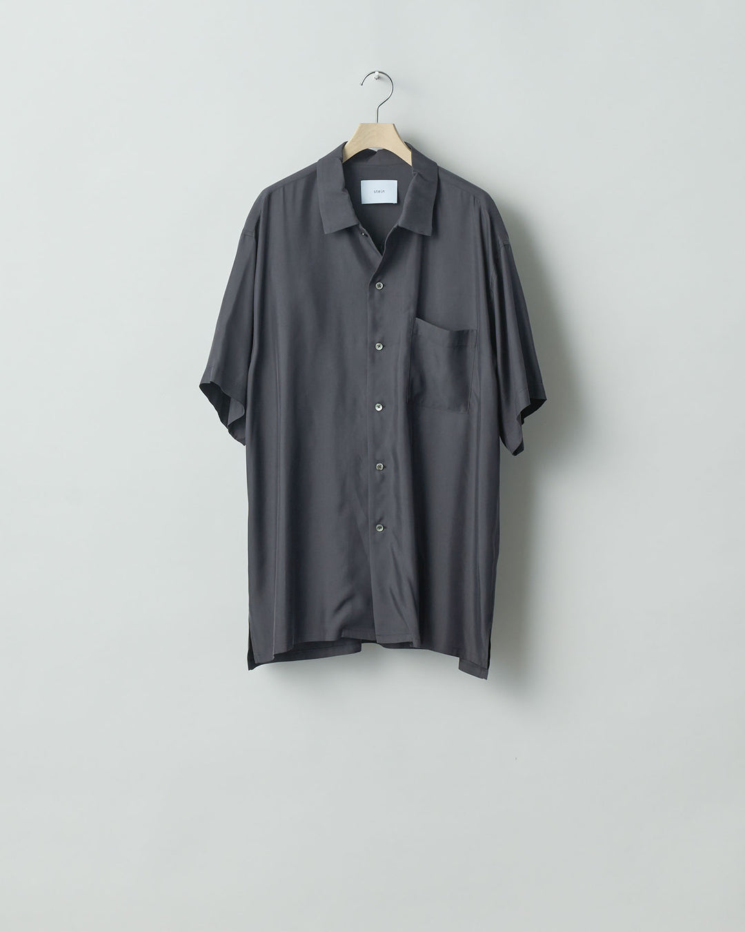 ssstein stein(シュタイン)の24SSコレクション 公式通販サイトsession福岡セレクトショップOVERSIZED CUPRO OPEN COLLAR SS SHIRTのCHARCOAL 