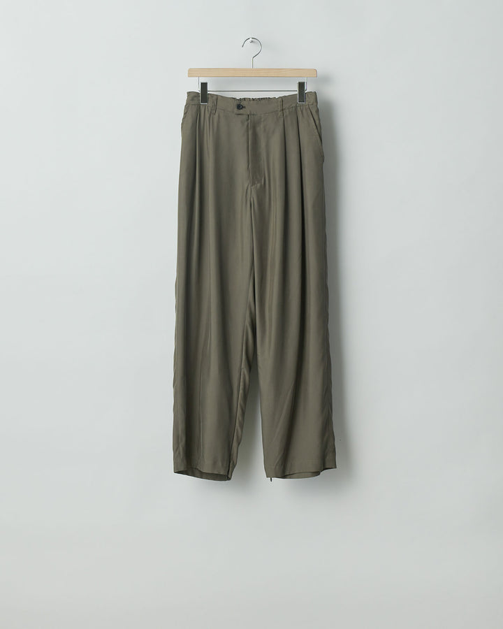 stein(シュタイン)の24SSコレクションCUPRO WIDE EAZY TROUSERSのGREY KHAKI【stein】ssstein シュタインのCUPRO WIDE EAZY TROUSERS - GREY KHAKI公式通販サイトsession福岡セレクトショップ