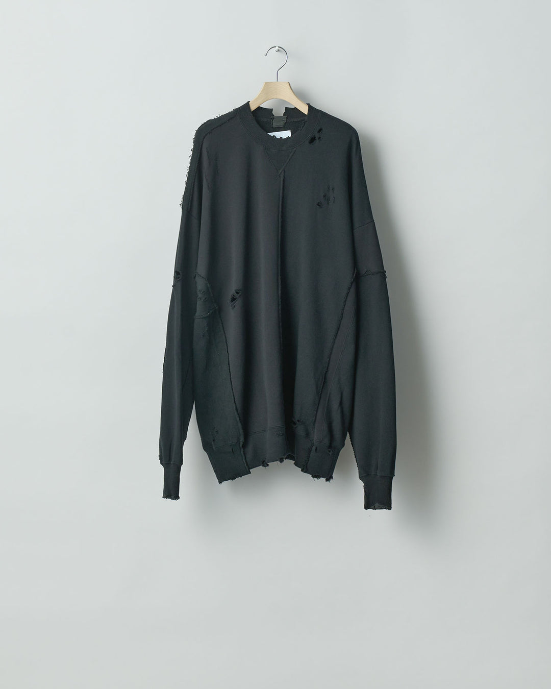 stein(シュタイン)の24SSコレクションOVERSIZED RECONSTRUCTION SWEAT LSのBLACK