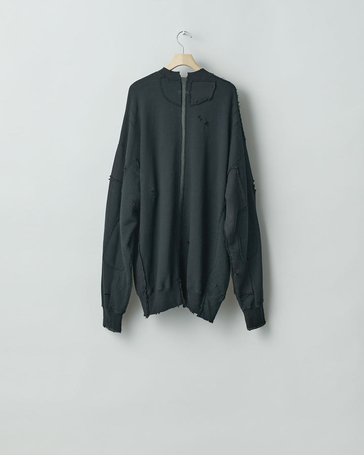 stein(シュタイン)の24SSコレクションOVERSIZED RECONSTRUCTION SWEAT LSのBLACK