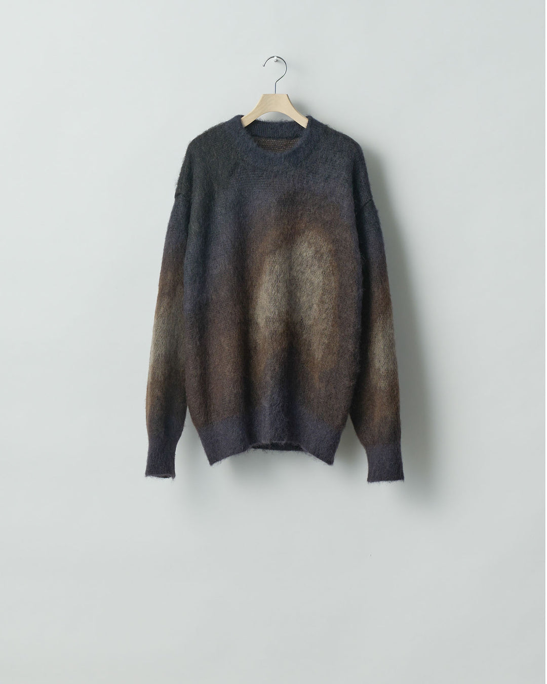 stein(シュタイン)の24SSコレクションGRADATION MOHAIR KNIT LSのCAMEL NAVY GRADATION
