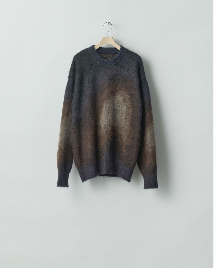 stein(シュタイン)の24SSコレクションGRADATION MOHAIR KNIT LSのCAMEL NAVY GRADATION