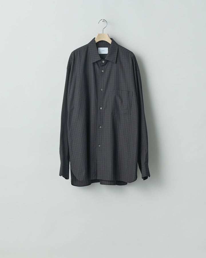 stein(シュタイン)の24SSコレクションOVERSIZED DOWN PAT SHIRTのGINGHAM( CHARCOAL )