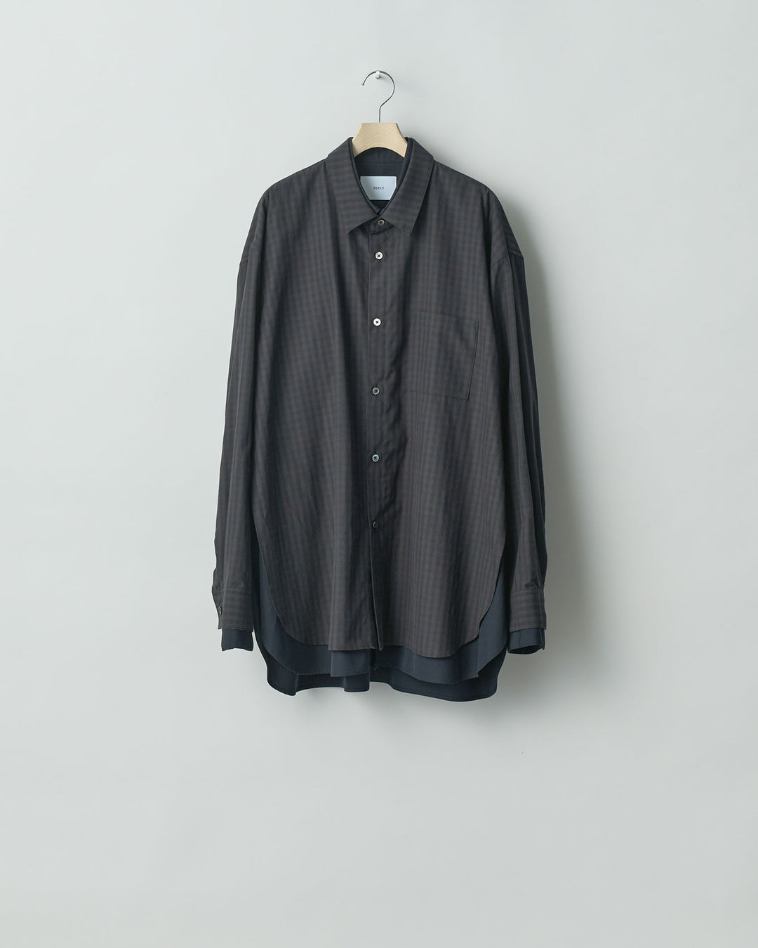 stein(シュタイン)の24SSコレクションOVERSIZED LAYERED SHIRTのGINGHAM(CHARCOAL)