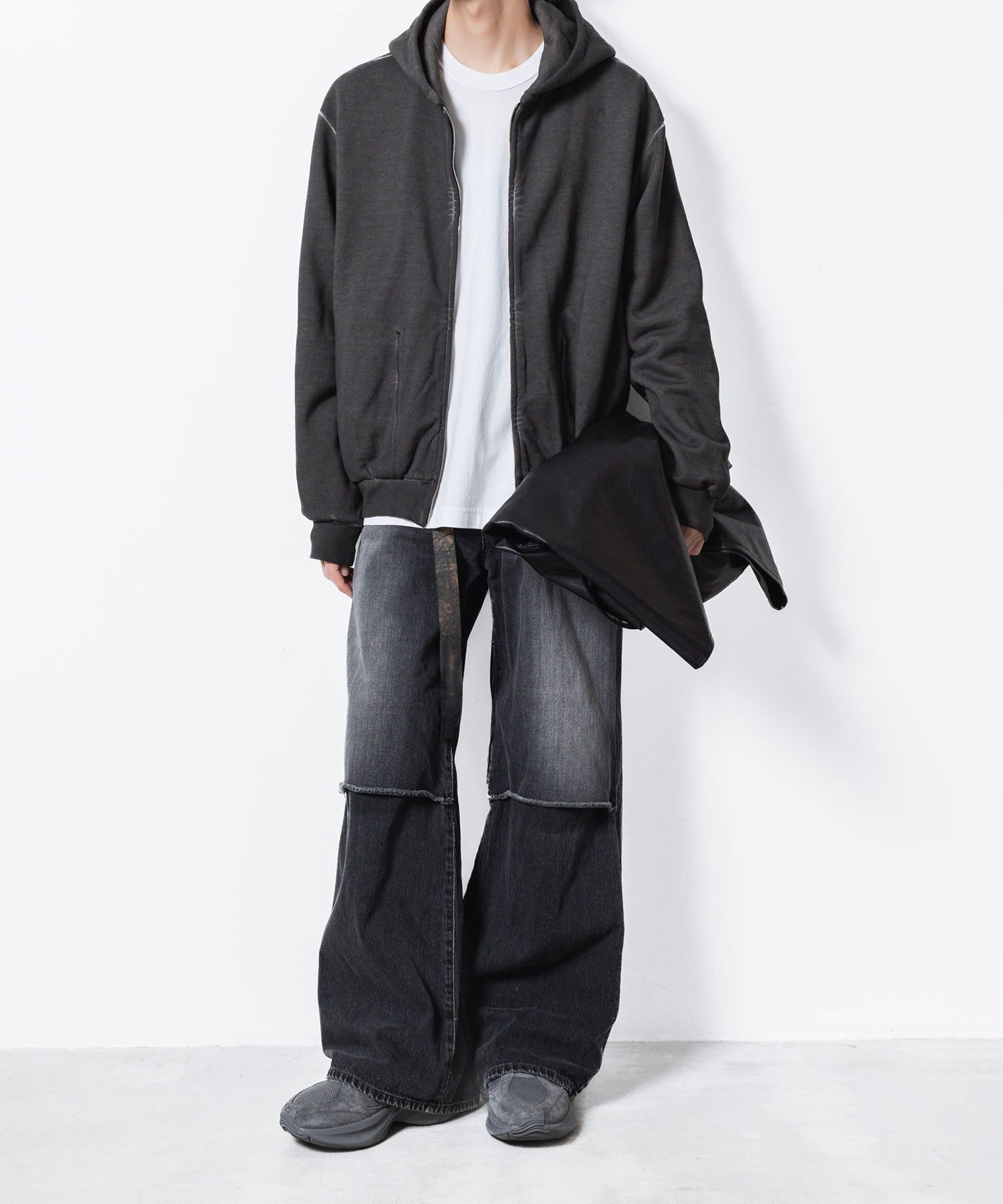 VEIN ヴェインのJUMBERCA TERRY COLD DYED ZIP UP HOODIE - GRAYの公式通販サイトsession福岡セレクトショップ