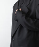 画像をギャラリービューアに読み込む, VEIN ヴェインの3/60 HIGH TWIST WOOL TRO OVER JKT - BLACKの公式通販サイトsession福岡セレクトショップ
