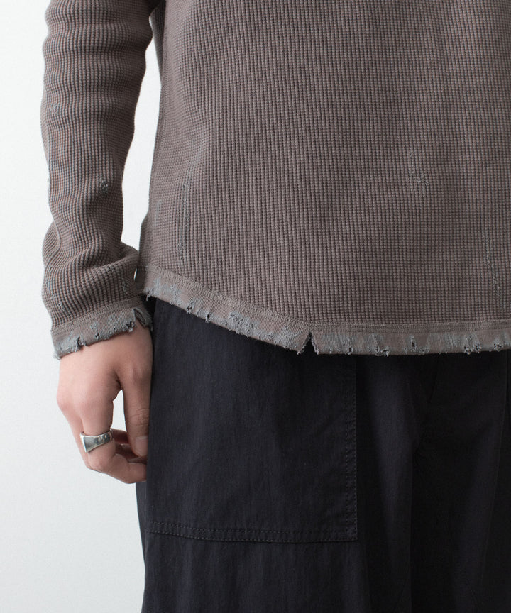 VEIN ヴェインの30//2 WAFFLE RAGLAN L/S TEE - KHAKI GRAYの公式通販サイトsession福岡セレクトショップ
