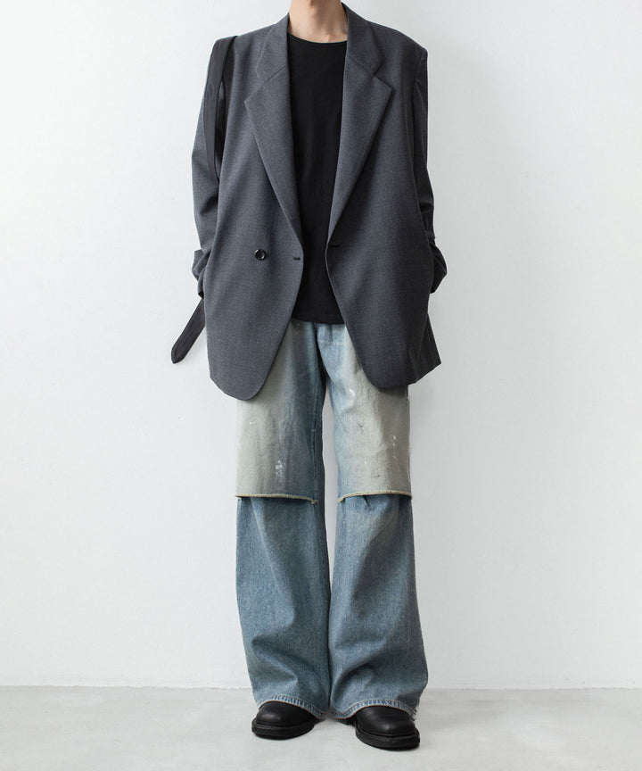 VEIN ヴェインの11OZ DENIM CUT OFF BAGGY JEANS - L.NAVYの公式通販サイトsession福岡セレクトショップ