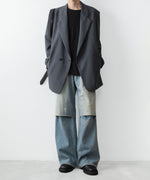 画像をギャラリービューアに読み込む, VEIN ヴェインの11OZ DENIM CUT OFF BAGGY JEANS - L.NAVYの公式通販サイトsession福岡セレクトショップ
