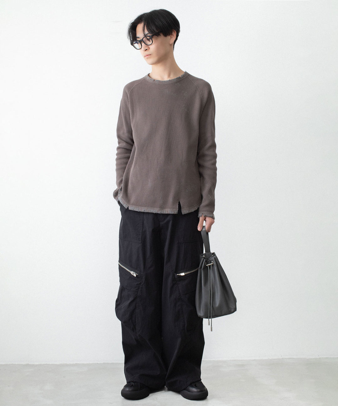 VEIN ヴェインの30//2 WAFFLE RAGLAN L/S TEE - KHAKI GRAYの公式通販サイトsession福岡セレクトショップ