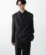 画像をギャラリービューアに読み込む, VEIN ヴェインの3/60 HIGH TWIST WOOL TRO OVER JKT - BLACKの公式通販サイトsession福岡セレクトショップ
