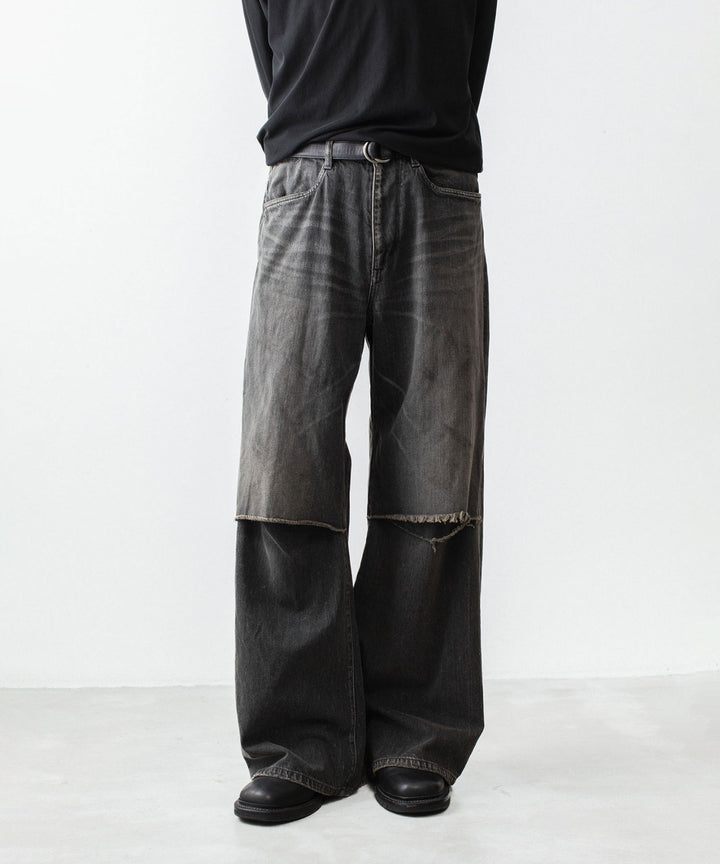 VEIN ヴェインの11OZ DENIM CUT OFF BAGGY JEANS - BLACKの公式通販サイトsession福岡セレクトショップ