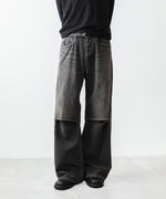 画像をギャラリービューアに読み込む, VEIN ヴェインの11OZ DENIM CUT OFF BAGGY JEANS - BLACKの公式通販サイトsession福岡セレクトショップ

