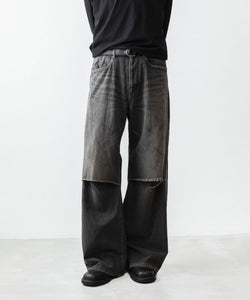 VEIN 】11OZ DENIM CUT OFF BAGGY JEANS - BLACK | 公式通販サイト