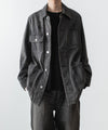 【 VEIN 】11OZ DENIM COVERALL JKT - BLACK