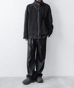 画像をギャラリービューアに読み込む, VEIN ヴェインのSYNTHETIC LEATHER 1TUCK TROUSERS - BLACKの公式通販サイトsession福岡セレクトショップ
