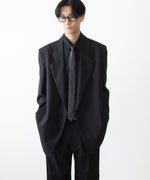 画像をギャラリービューアに読み込む, VEIN ヴェインの3/60 HIGH TWIST WOOL TRO OVER JKT - BLACKの公式通販サイトsession福岡セレクトショップ
