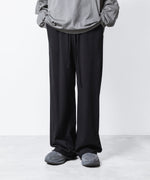 画像をギャラリービューアに読み込む, VEIN ヴェインのFINE TERRY EASY WIDE TROUSERS - BLACKの公式通販サイトsession福岡セレクトショップ
