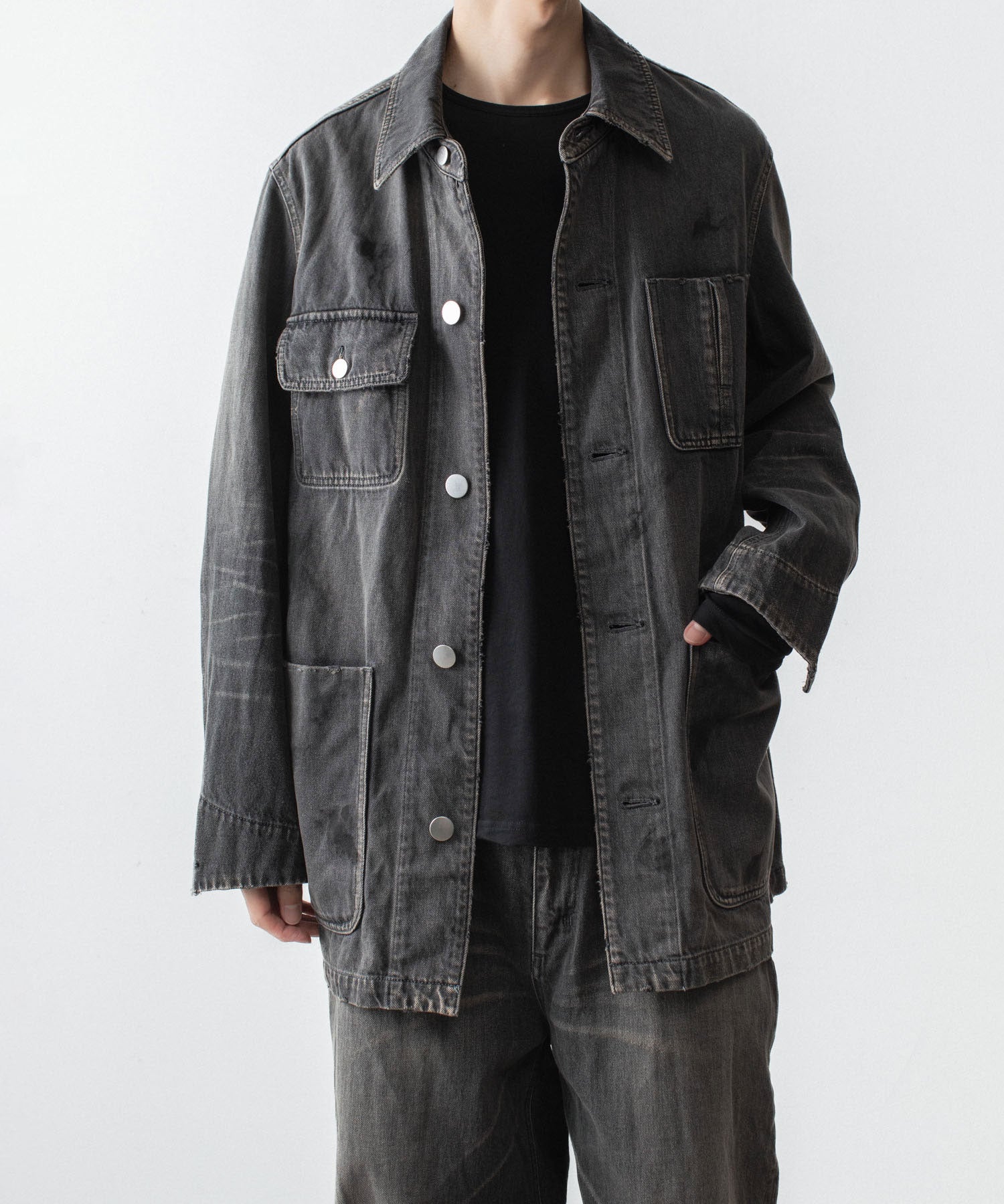 VEIN 】11OZ DENIM COVERALL JKT - BLACK | 公式通販サイト session