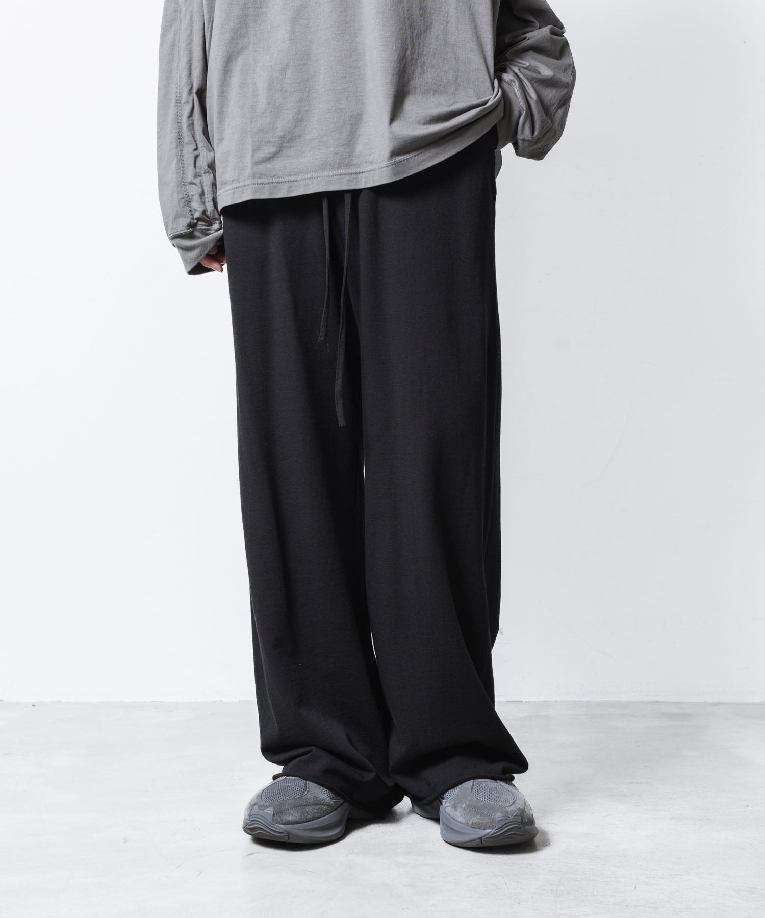 VEIN ヴェインのFINE TERRY EASY WIDE TROUSERS - BLACKの公式通販サイトsession福岡セレクトショップ