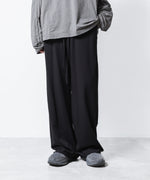 画像をギャラリービューアに読み込む, VEIN ヴェインのFINE TERRY EASY WIDE TROUSERS - BLACKの公式通販サイトsession福岡セレクトショップ
