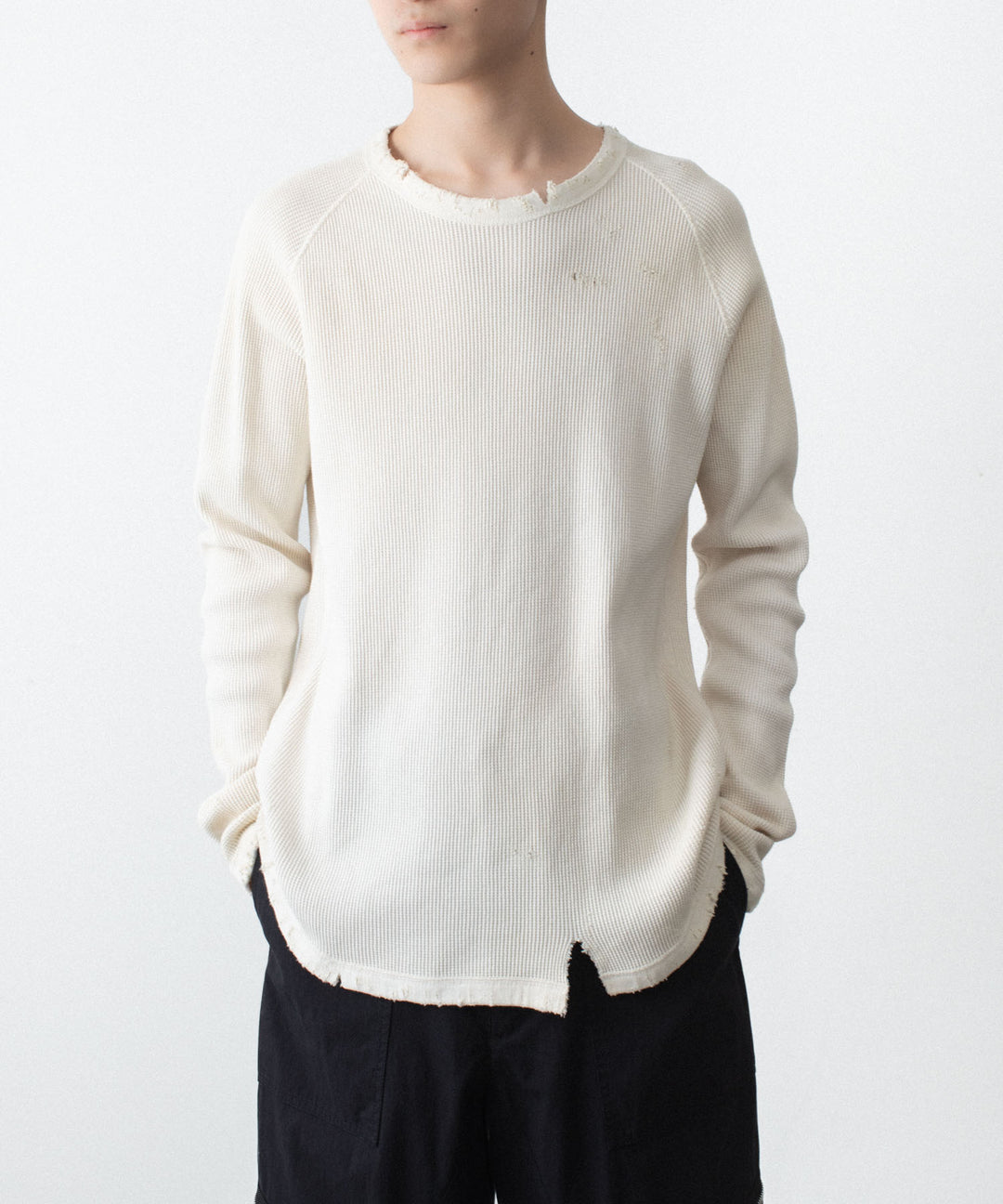 VEIN ヴェインの30//2 WAFFLE RAGLAN L/S TEE - OFF WHITEの公式通販サイトsession福岡セレクトショップ