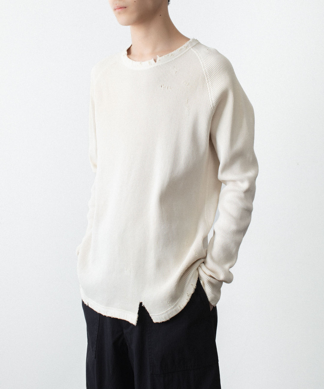 VEIN ヴェインの30//2 WAFFLE RAGLAN L/S TEE - OFF WHITEの公式通販サイトsession福岡セレクトショップ
