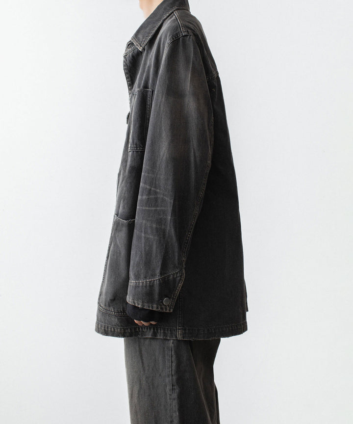 VEIN ヴェインの11OZ DENIM COVERALL JKT - BLACKの公式通販サイトsession福岡セレクトショップ