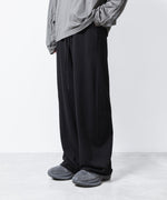 画像をギャラリービューアに読み込む, VEIN ヴェインのFINE TERRY EASY WIDE TROUSERS - BLACKの公式通販サイトsession福岡セレクトショップ
