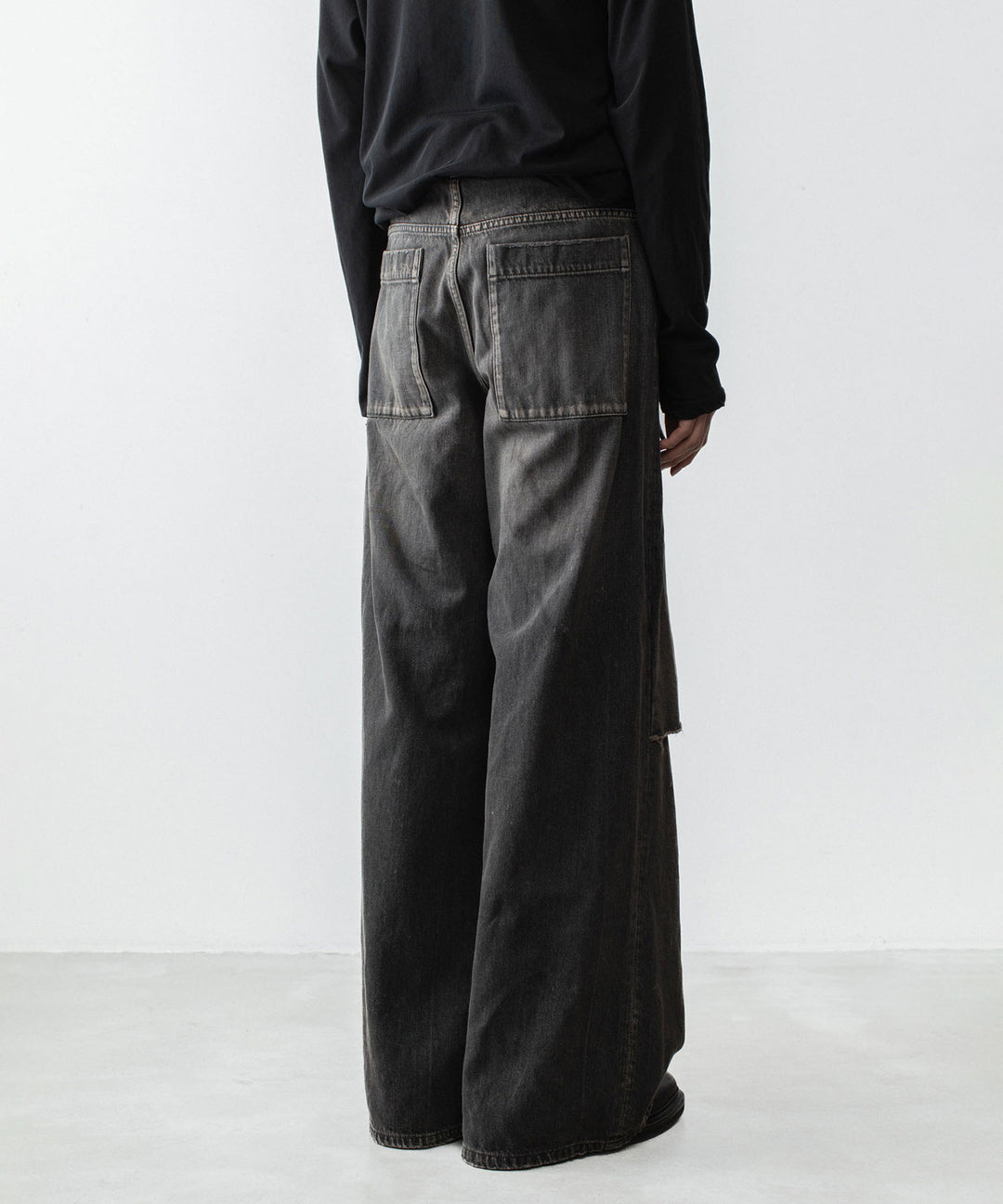 VEIN ヴェインの11OZ DENIM CUT OFF BAGGY JEANS - BLACKの公式通販サイトsession福岡セレクトショップ