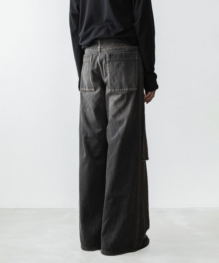 VEIN ヴェインの11OZ DENIM CUT OFF BAGGY JEANS - BLACKの公式通販サイトsession福岡セレクトショップ