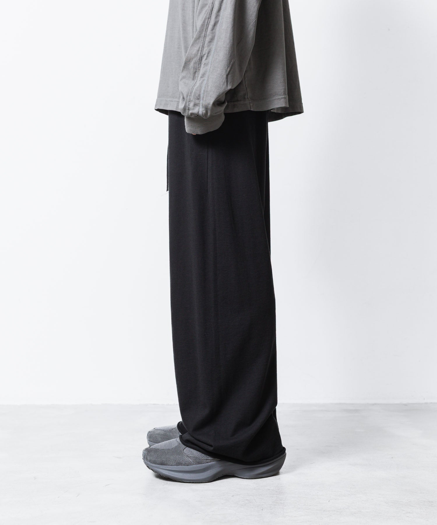 VEIN ヴェインのFINE TERRY EASY WIDE TROUSERS - BLACKの公式通販サイトsession福岡セレクトショップ