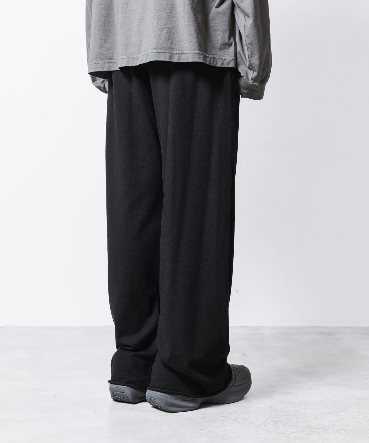 VEIN ヴェインのFINE TERRY EASY WIDE TROUSERS - BLACKの公式通販サイトsession福岡セレクトショップ