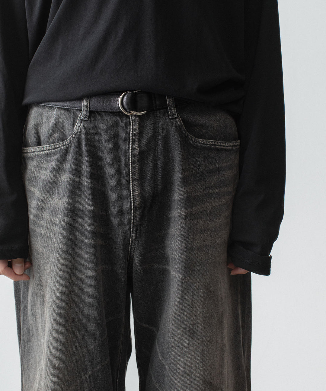 VEIN ヴェインの11OZ DENIM CUT OFF BAGGY JEANS - BLACKの公式通販サイトsession福岡セレクトショップ