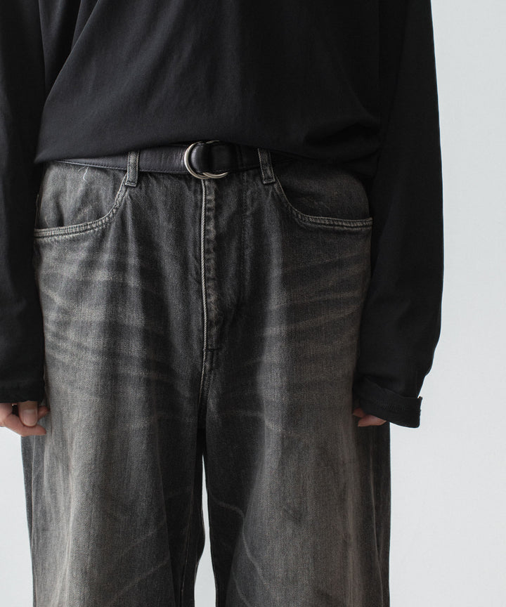 VEIN ヴェインの11OZ DENIM CUT OFF BAGGY JEANS - BLACKの公式通販サイトsession福岡セレクトショップ