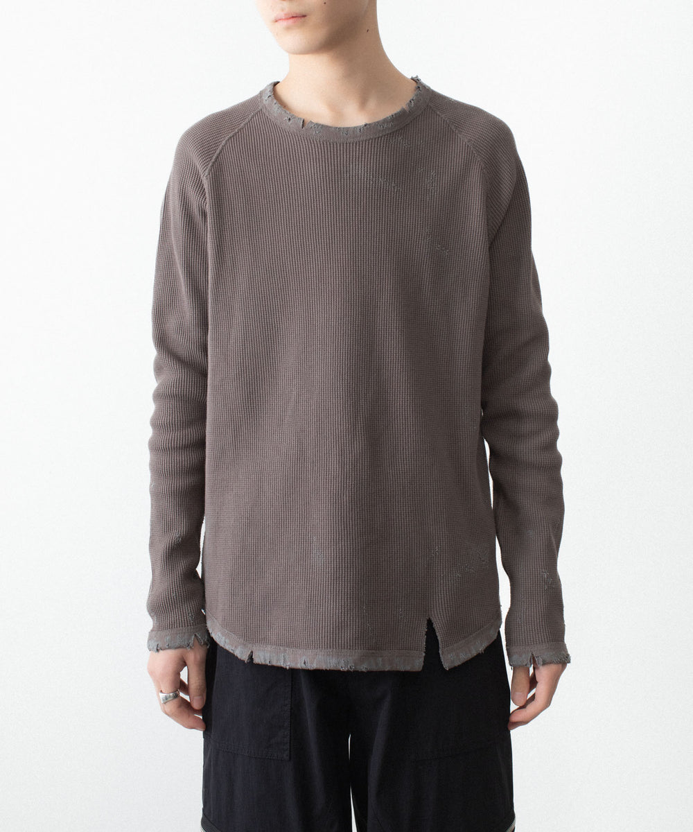 VEIN ヴェインの30//2 WAFFLE RAGLAN L/S TEE - KHAKI GRAYの公式通販サイトsession福岡セレクトショップ