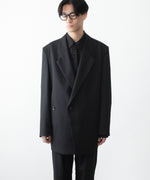 画像をギャラリービューアに読み込む, VEIN ヴェインの3/60 HIGH TWIST WOOL TRO OVER JKT - BLACKの公式通販サイトsession福岡セレクトショップ
