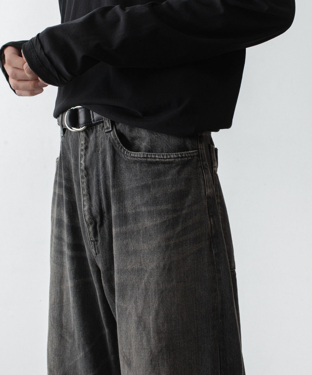 VEIN ヴェインの11OZ DENIM CUT OFF BAGGY JEANS - BLACKの公式通販サイトsession福岡セレクトショップ