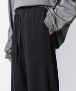 画像をギャラリービューアに読み込む, VEIN ヴェインのFINE TERRY EASY WIDE TROUSERS - BLACKの公式通販サイトsession福岡セレクトショップ
