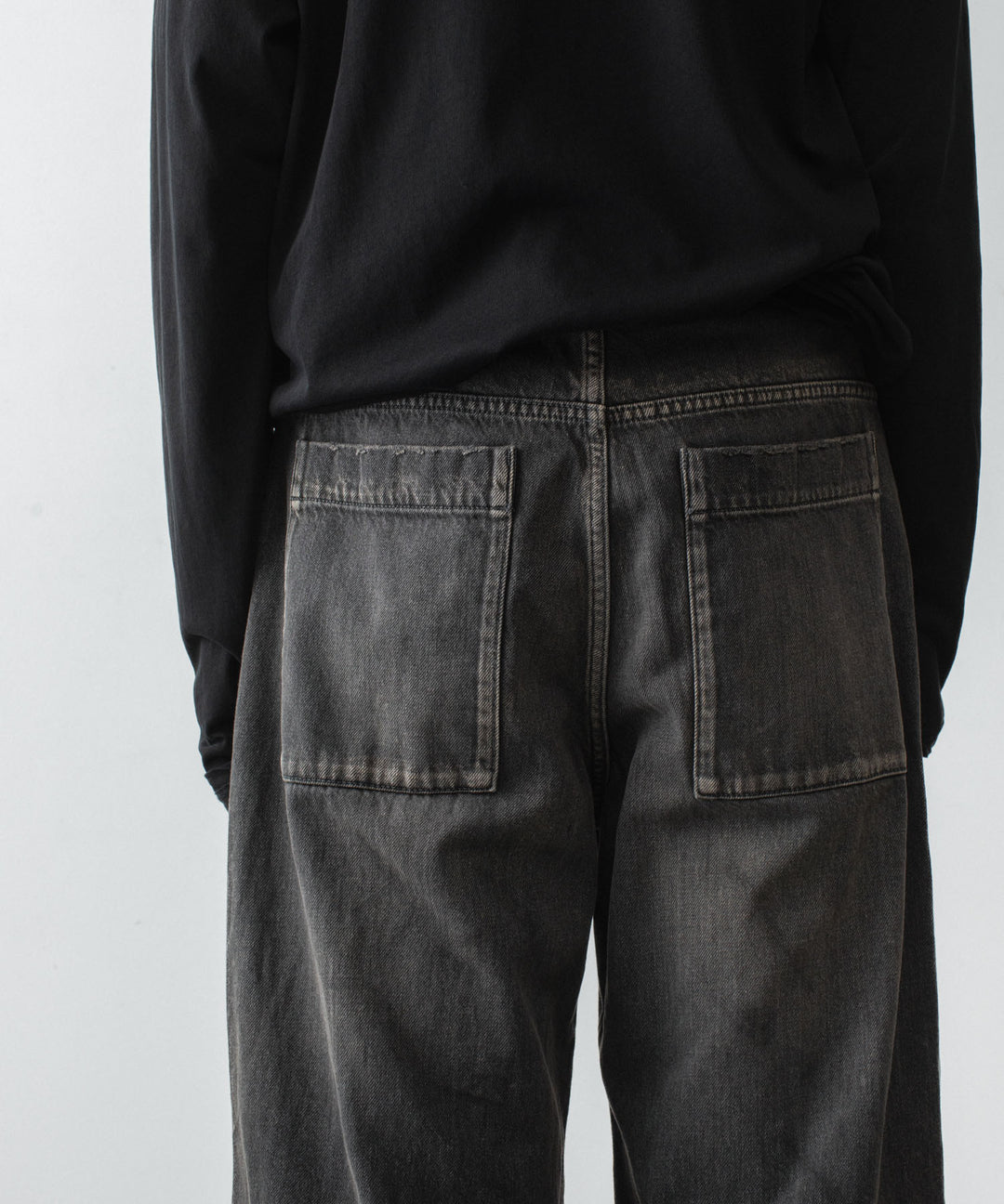 VEIN ヴェインの11OZ DENIM CUT OFF BAGGY JEANS - BLACKの公式通販サイトsession福岡セレクトショップ