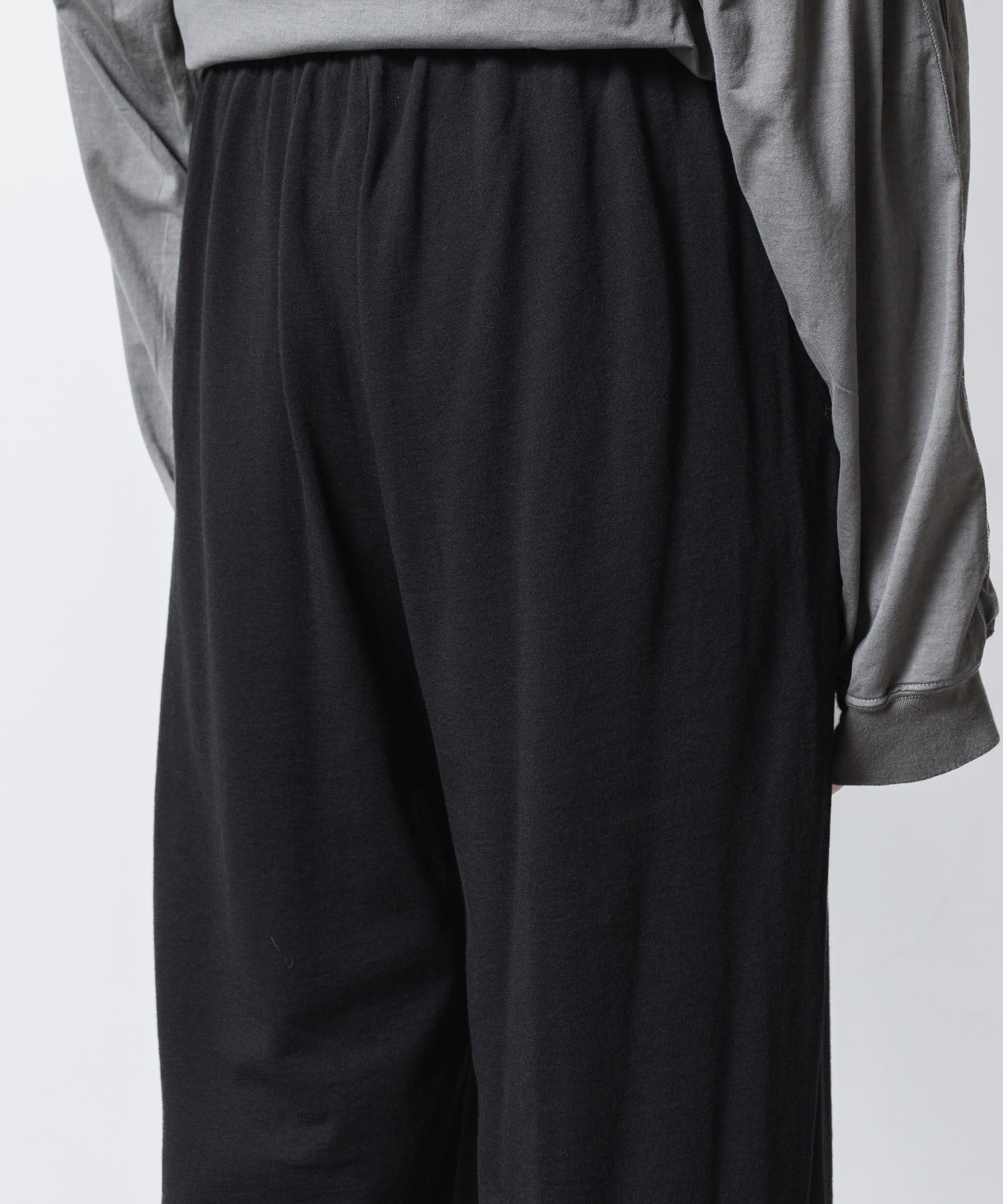 VEIN ヴェインのFINE TERRY EASY WIDE TROUSERS - BLACKの公式通販サイトsession福岡セレクトショップ