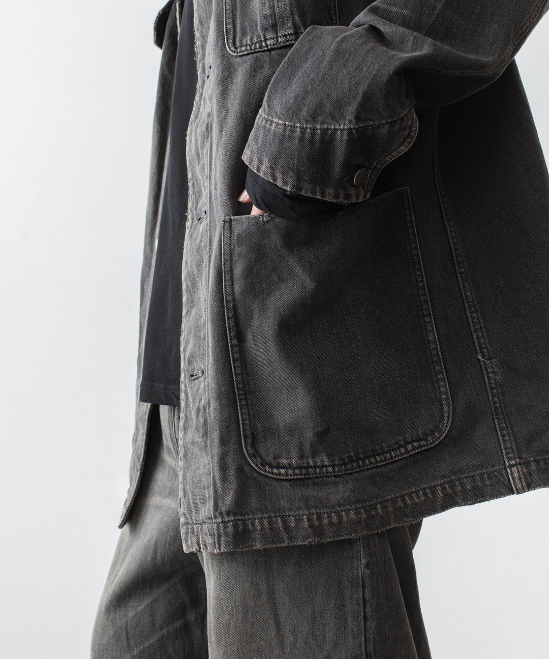 VEIN ヴェインの11OZ DENIM COVERALL JKT - BLACKの公式通販サイトsession福岡セレクトショップ