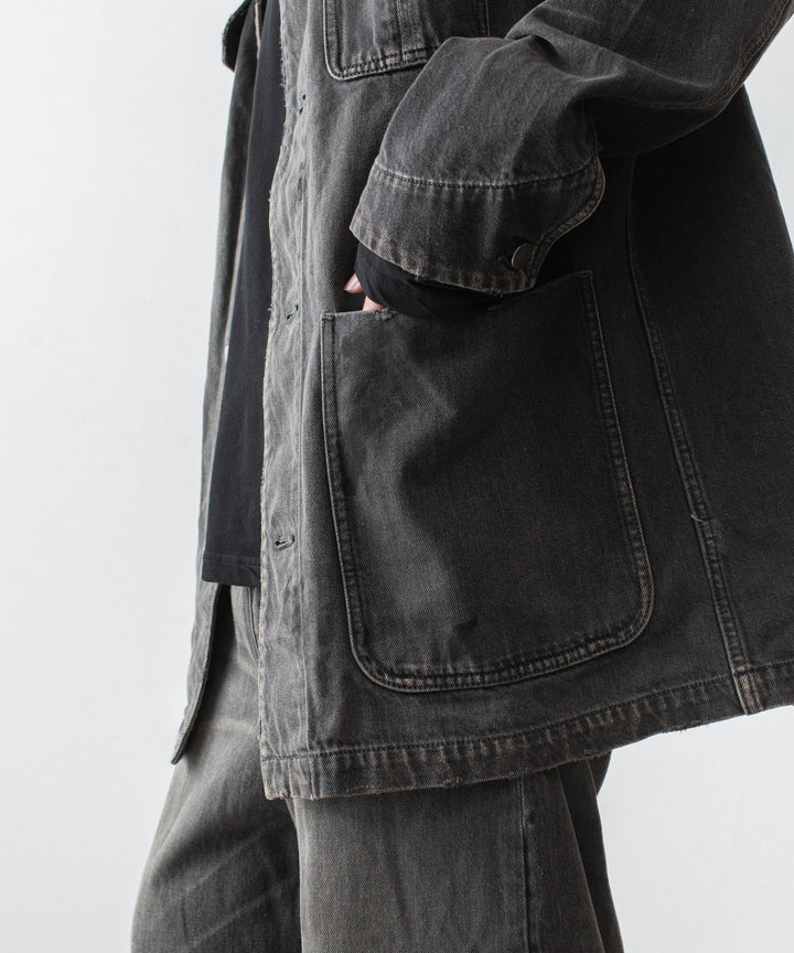 VEIN ヴェインの11OZ DENIM COVERALL JKT - BLACKの公式通販サイトsession福岡セレクトショップ