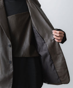VEIN 】SYNTHETIC LEATHER 2B JKT - BROWN | 公式通販サイト session