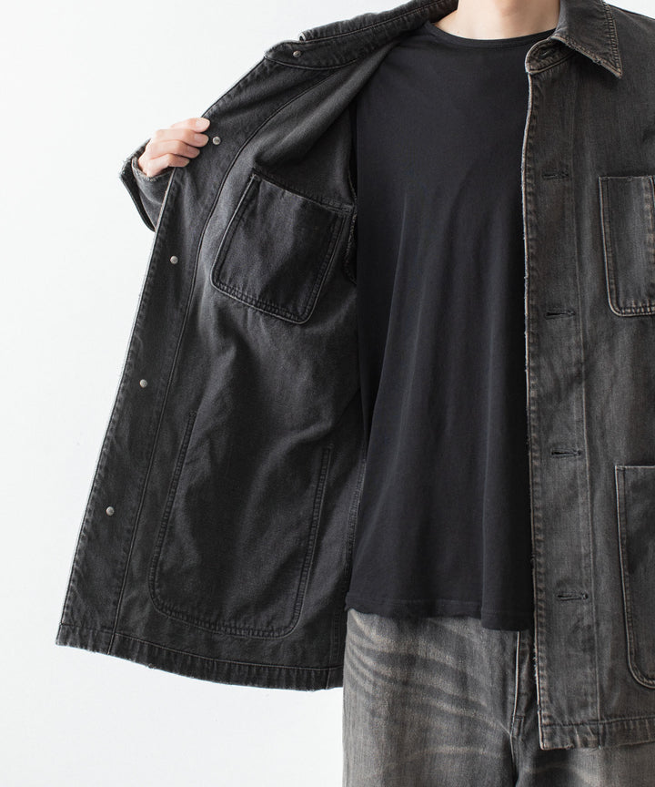VEIN ヴェインの11OZ DENIM COVERALL JKT - BLACKの公式通販サイトsession福岡セレクトショップ