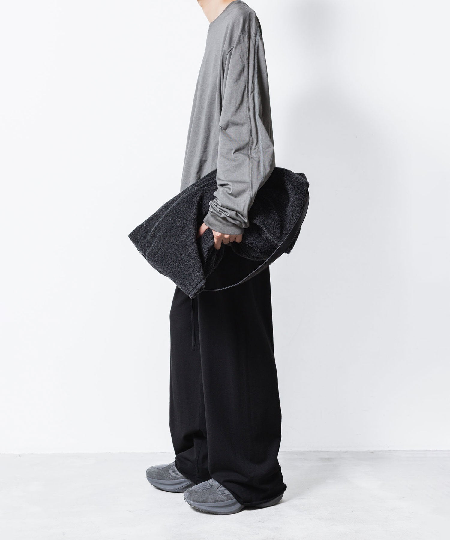 VEIN ヴェインのFINE TERRY EASY WIDE TROUSERS - BLACKの公式通販サイトsession福岡セレクトショップ