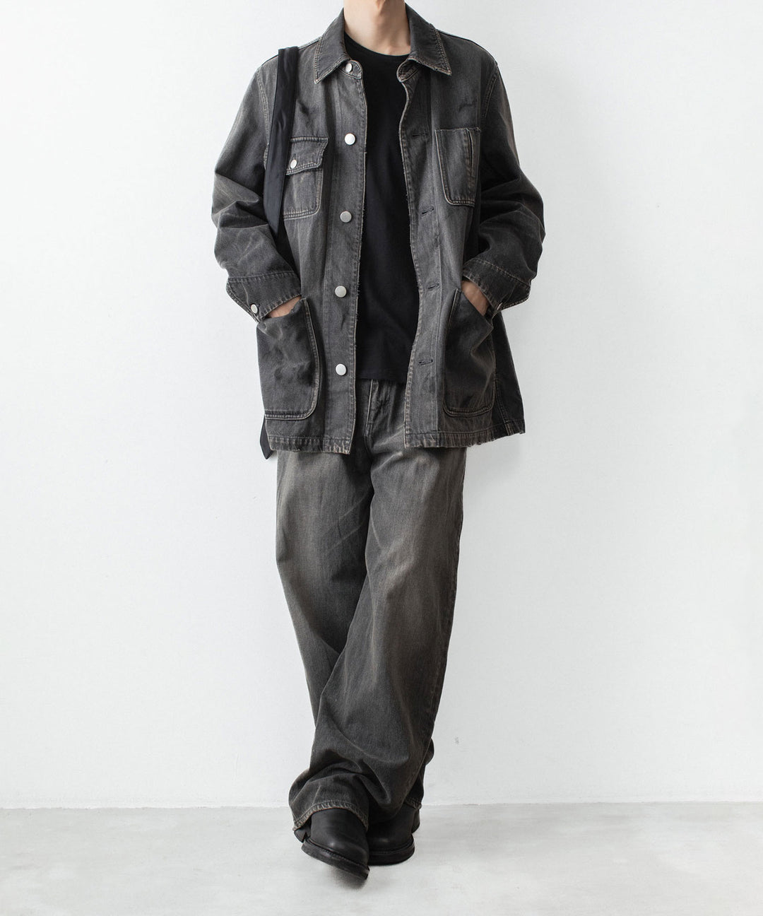 VEIN ヴェインの11OZ DENIM COVERALL JKT - BLACKの公式通販サイトsession福岡セレクトショップ