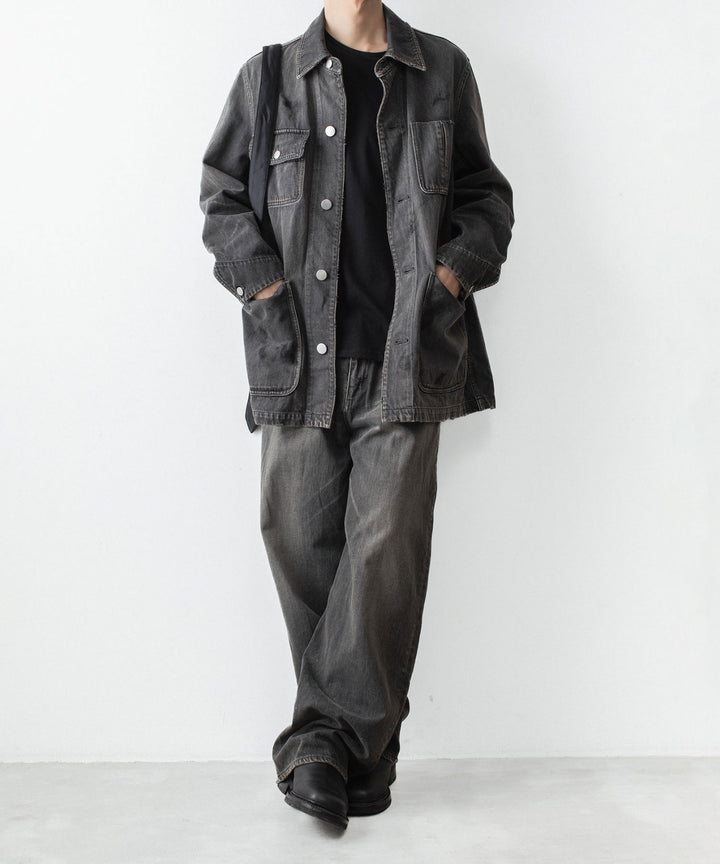 VEIN ヴェインの11OZ DENIM COVERALL JKT - BLACKの公式通販サイトsession福岡セレクトショップ