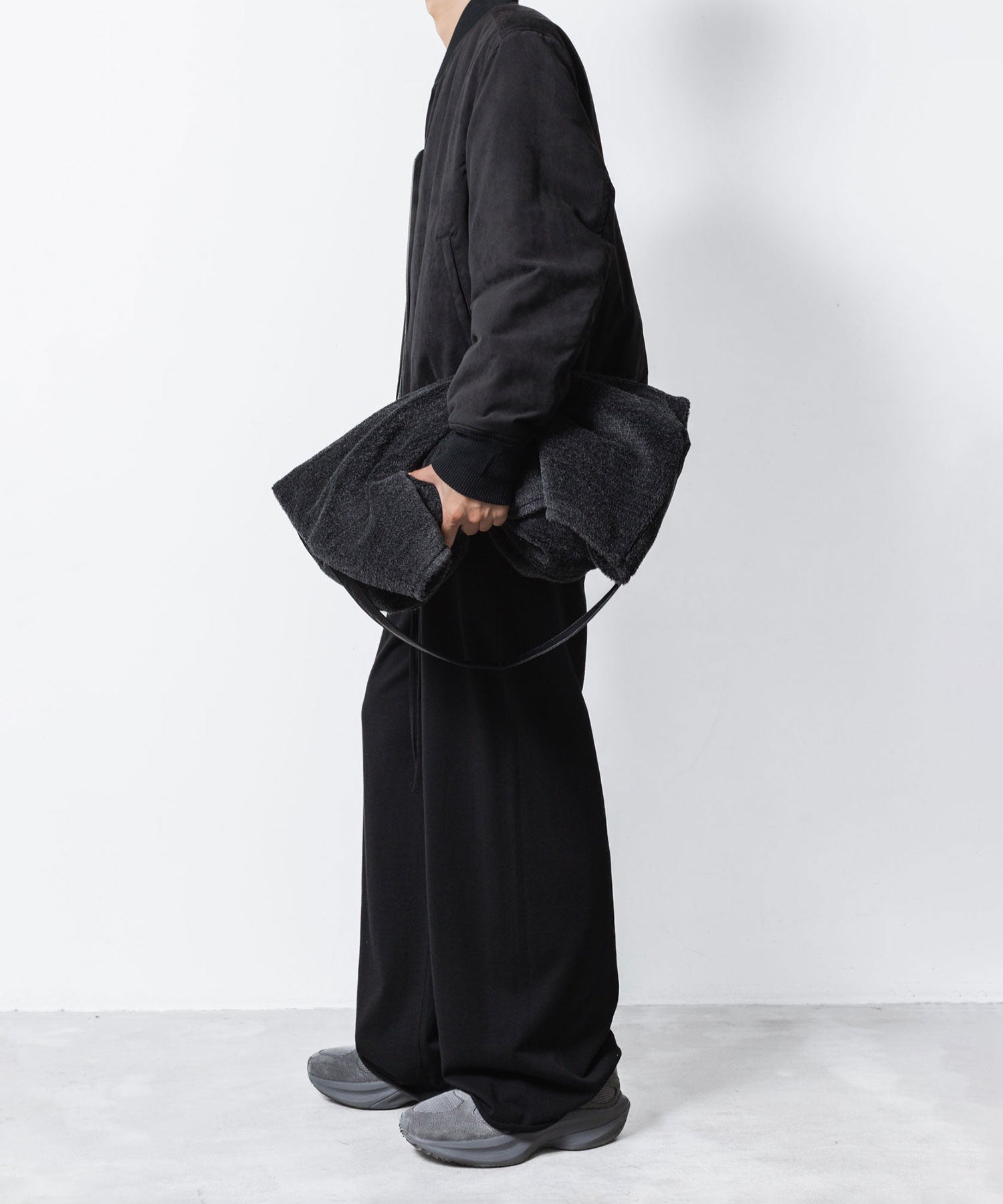 VEIN ヴェインのFINE TERRY EASY WIDE TROUSERS - BLACKの公式通販サイトsession福岡セレクトショップ